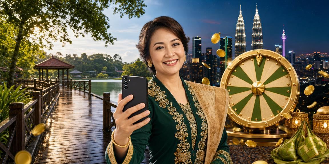 Roulette gaya perayaan Hari Raya Malaysia dengan suasana meriah